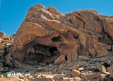 Site-de-peintures-rupestres-sur-la-piste-Figuig-Iche