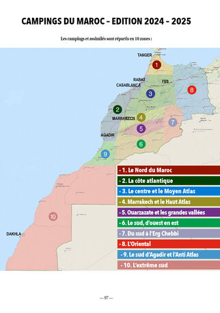 campings du maroc 2024 2025 carte