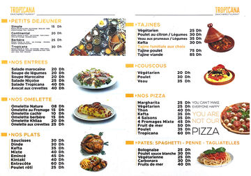 menu tropicana ouarzazate